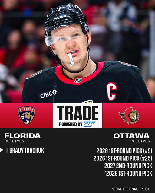 THERE’S ANOTHER TKACHUK IN FLORIDA!! 😼

@bradytkachuk is joining the @flapanthers with his brother, @matthew_tkachuk! 

Powered by @sap