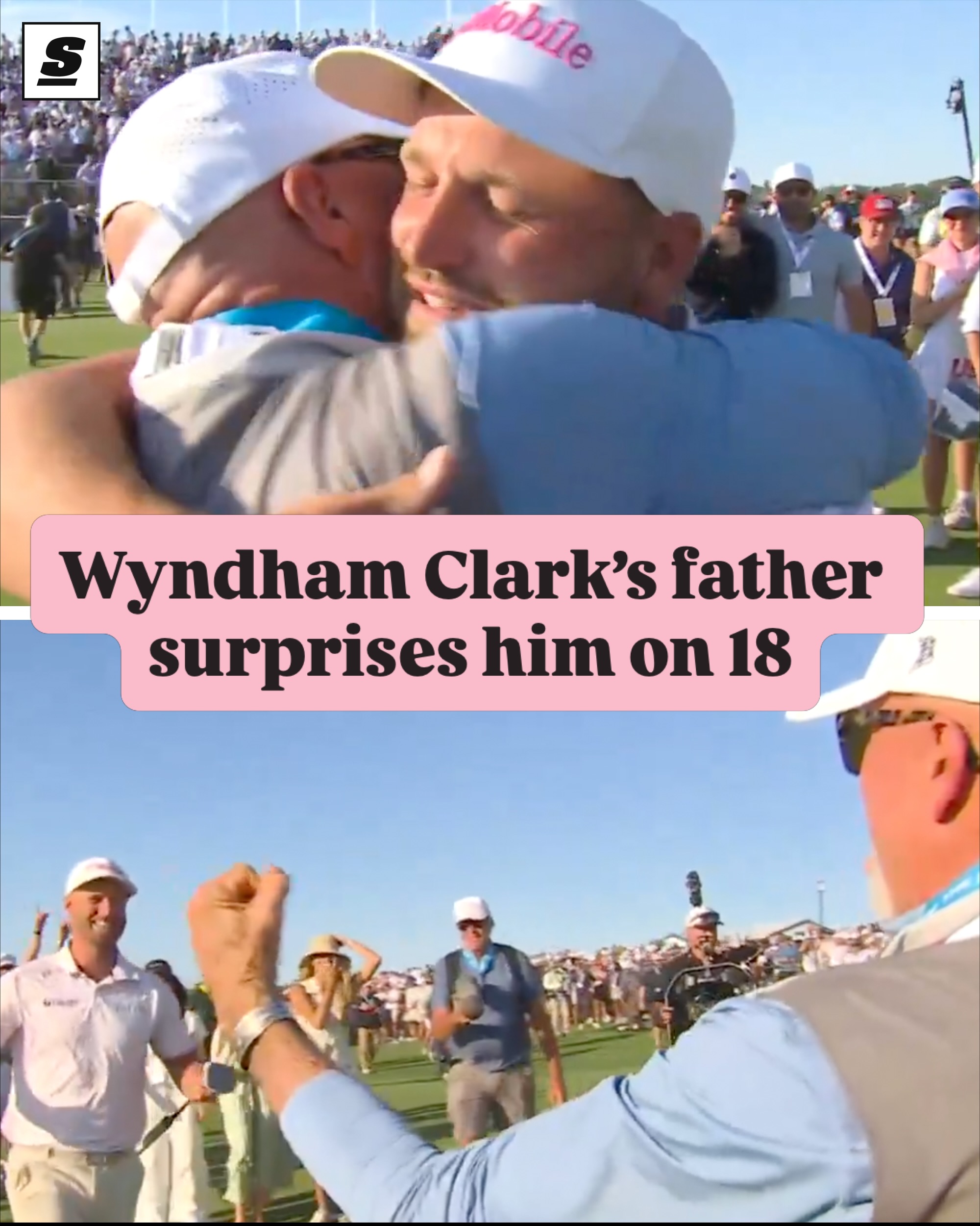 Pure emotion as Wyndham Clark wins the US Open on Father’s Day. 🥲
[via @usopengolf]