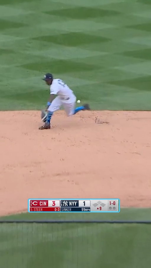 One of the sloppiest Yankees plays from this season so far started with Jazz Chisholm Jr. whiffing on a grounder

#yankees #newyork #mlb #baseball #sports