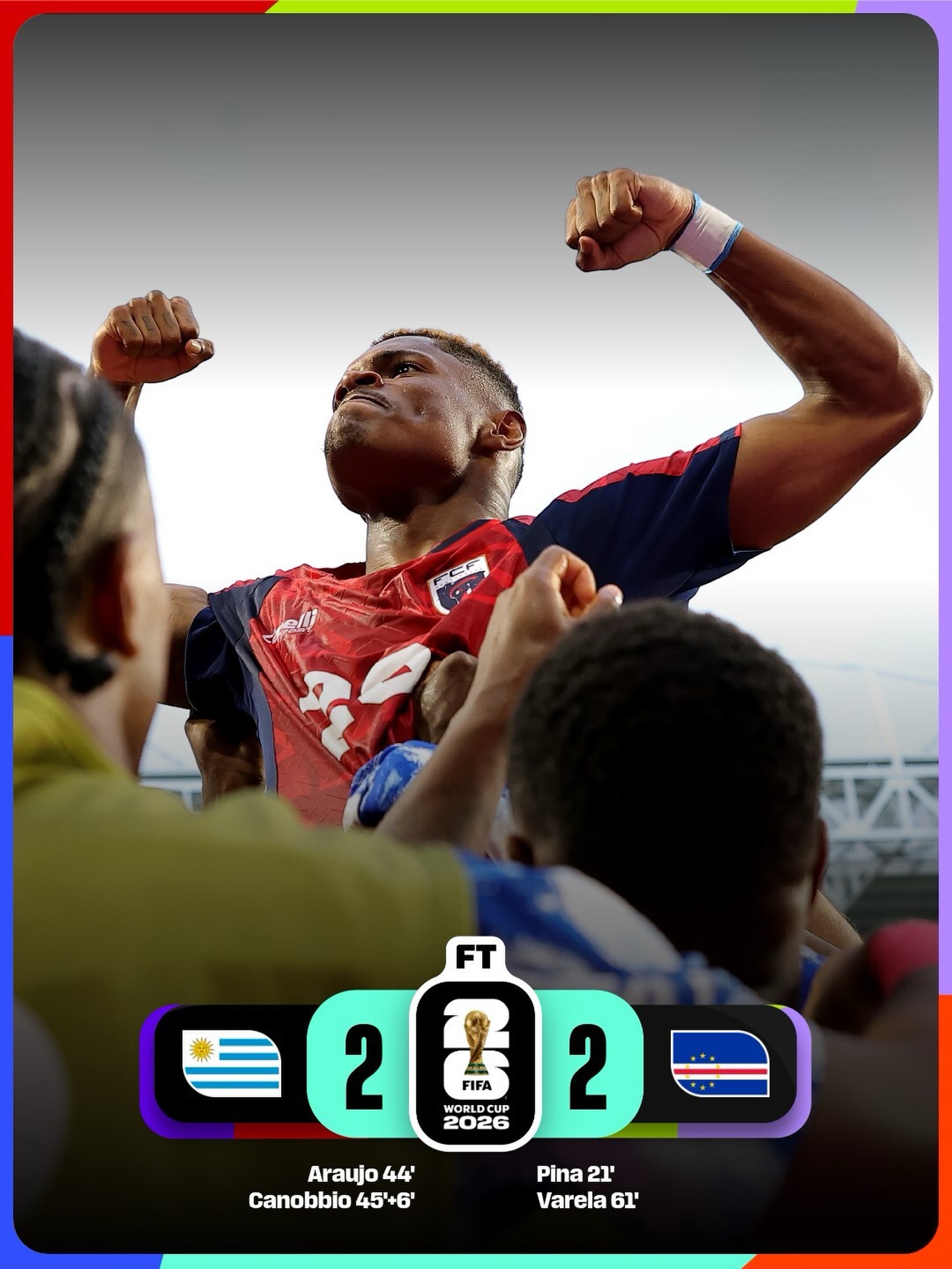 Cabo Verde secure their second point in the #FIFAWorldCup! 💪