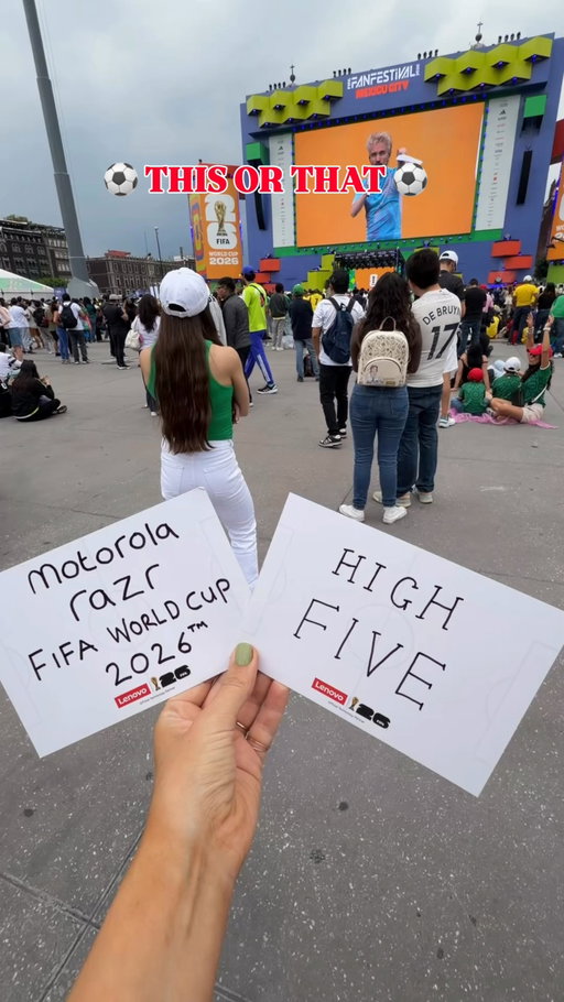 Two cards. 

One choice to win a motorola razr FIFA World Cup 26™ Edition. 

#FIFAWorldCup #WeAre26 #LenovoFIFA