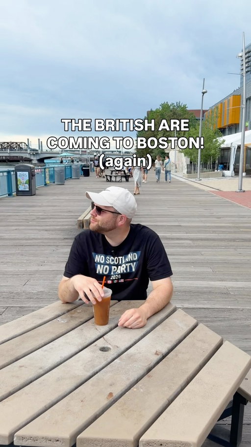 Apparently all it took was one sip of @dunkin to get the British throwing their own tea into Boston Harbor…

Guess history really does repeat itself! @julietteamie_ 
#worldcup #worldcupboston #bostonteaparty