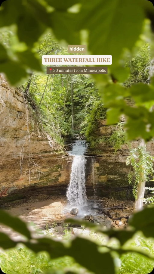 I discovered an incredible secret waterfall hike that has one stunning waterfall and two surprising smaller falls if you know where to look. It’s just outside of the Twin Cities 💦

[ send to your hiking buddy ] 

This one is not on most maps. You have to know where to go 🥾

An absolute gem and the hike to get there is just as beautiful. You walk along stunning sandstone cliffs and peaceful water 🌊 There are also several natural springs that flow out of the base of the sandstone cliffs you’ll see while en route. 

It’s not a long walk but the hike in is on uneven terrain. Expect mud, river crossings, and obstacles. The first waterfall is the most accessible. The second two falls require a stream crossing and very steep terrain. Hike at your own risk. 

Comment HIKE for the trailhead location pin link and details 🥾

*always leave no trace when hiking*