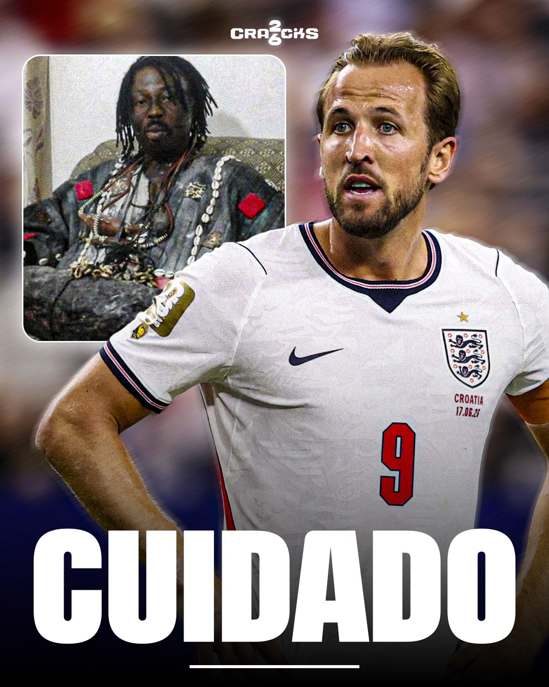 🧙‍♂️ ¿M4LDICIÓN A HARRY KANE?

🇬🇭 El famoso “brujo” de Ghana, Nana Kwaku Bonsam, aseguró que está trabajando para frenar a Harry Kane.

😳 Dice que quiere ayudar a Ghana antes del partido contra Inglaterra.

🗣️ “No le deseo una lesión grave. Solo lo suficiente para detenerlo contra mi país”.

👀 El mismo chamán ya había dicho en 2014 que fue responsable de una lesión de Cristiano Ronaldo antes de enfrentar a Ghana.