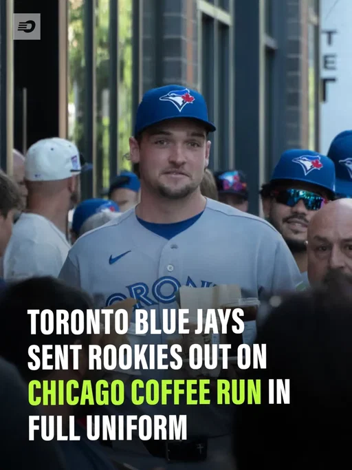 The Blue Jays kept with tradition and sent their rookies out for coffee in Chicago 😅☕

📸 Cory Sechrest - X 

#bluejays #toronto #MLB