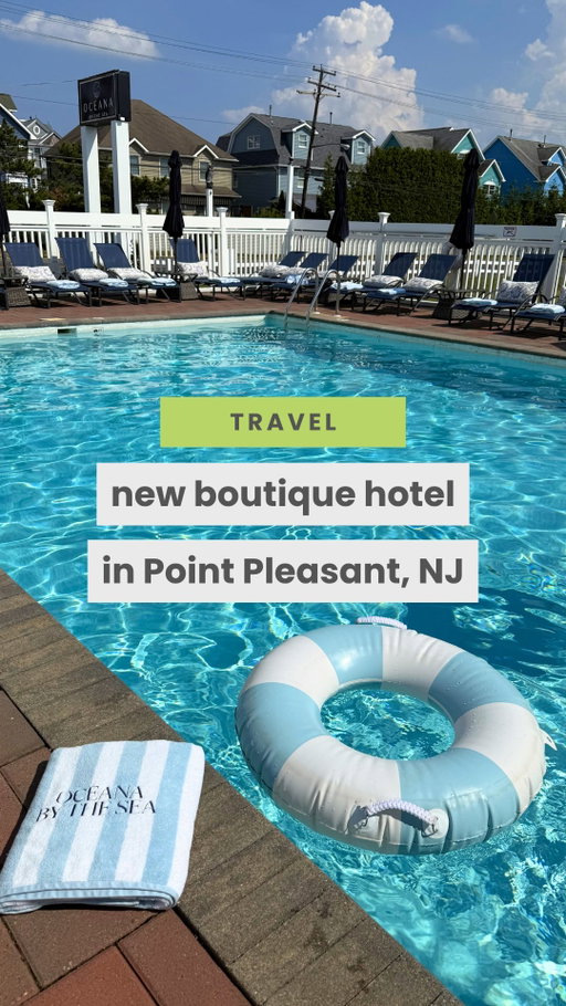 new boutique hotel in Point Pleasant, New Jersey 🌊

We checked into @oceanabythesea in Point Pleasant for a little local staycation and spent the afternoon lounging by the pool, riding bikes around town, and taking advantage of being just minutes from both Point Pleasant Beach and Bay Head. What we loved most were all the thoughtful details, from the handwritten welcome note waiting in our room to the embroidered pool towels and cute  custom bike license plates. 

The rooms are spacious, beautifully designed, and somehow made us want to stay in just as much as we wanted to get out and explore. It’s the kind of place that feels a little more elevated than your typical Shore hotel while still keeping that relaxed beach-town charm.

📍1601 Ocean Avenue Point Pleasant Beach, NJ 08742

Info + booking at the link in our bio.