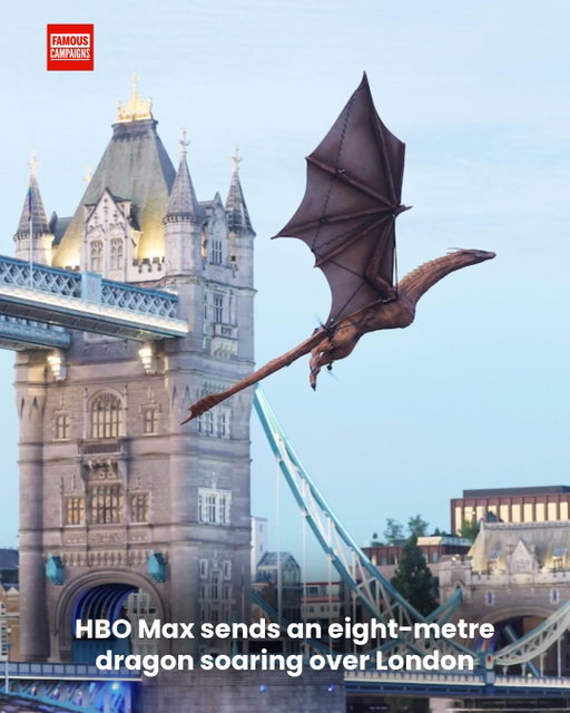 HBO Max sends an eight-metre dragon soaring over London to promote House Of the Dragon. 

No it's not AI.

@hbomaxuk