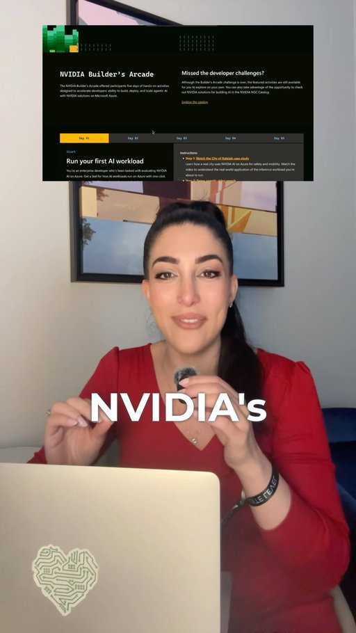 🎮NVIDIA & Microsoft brought a hands-on arcade for AI developers to Microsoft Build, & it’s available on-demand! 

If you didn’t get a chance to be in the room, this is a fantastic self-paced way to go from your first inference all the way to production-ready deployment. 

Comment ✨ARCADE✨& ill DM you the link! 

@nvidia @microsoft