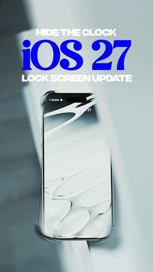Hide the clock on your lock screen iOS 27 update #apple #iphone #iphonetipsandtricks #tech #ios27