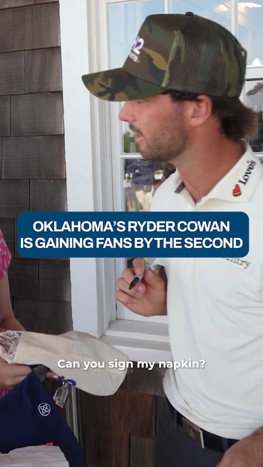Ryder Cowan is one of the people 🤝

After earning low amateur honors at Shinnecock Hills, 21-year-old Ryder Cowan took time to make a lasting impact off the course, signing autographs, wishing his Dad a Happy Father's Day, and even gifting the ball he used to finish the U.S. Open to a young fan ❤️