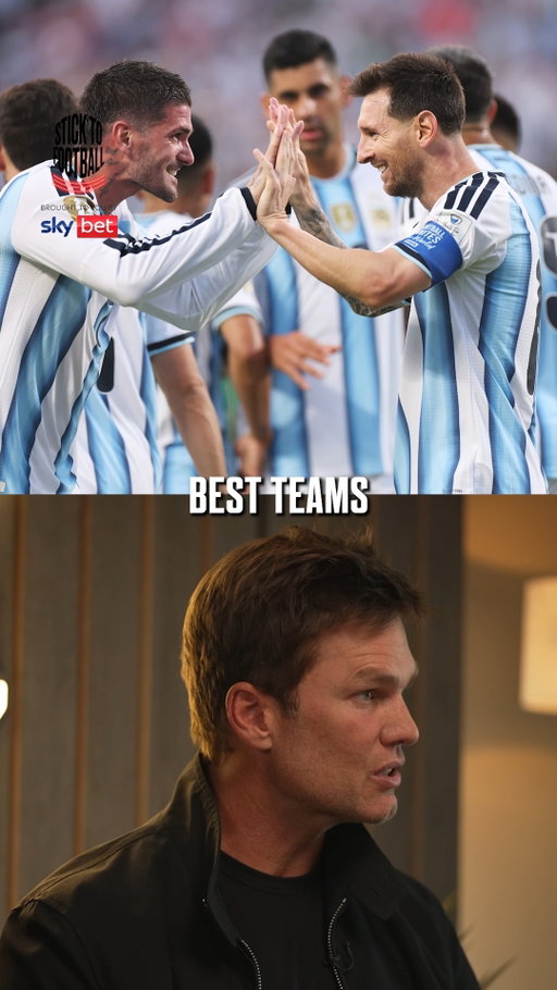 "Messi is incredible, arguably the best player to ever play the game!" 🤩

Tom Brady is a big fan of Argentina... and it's not hard to see why! 🇦🇷 🐐