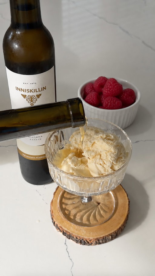 The best summer evenings usually end with dessert. 🍨

Vanilla bean ice cream topped with fresh raspberries and a pour of Inniskillin Vidal Icewine – bringing together notes of honey, apricot, and bright fruit in every bite.

Our award-winning Vidal Icewine is available through the link in our bio, at the LCBO, Wine Rack, and our estate. 

#summerdessert #icewine #inniskillin #niagarawine