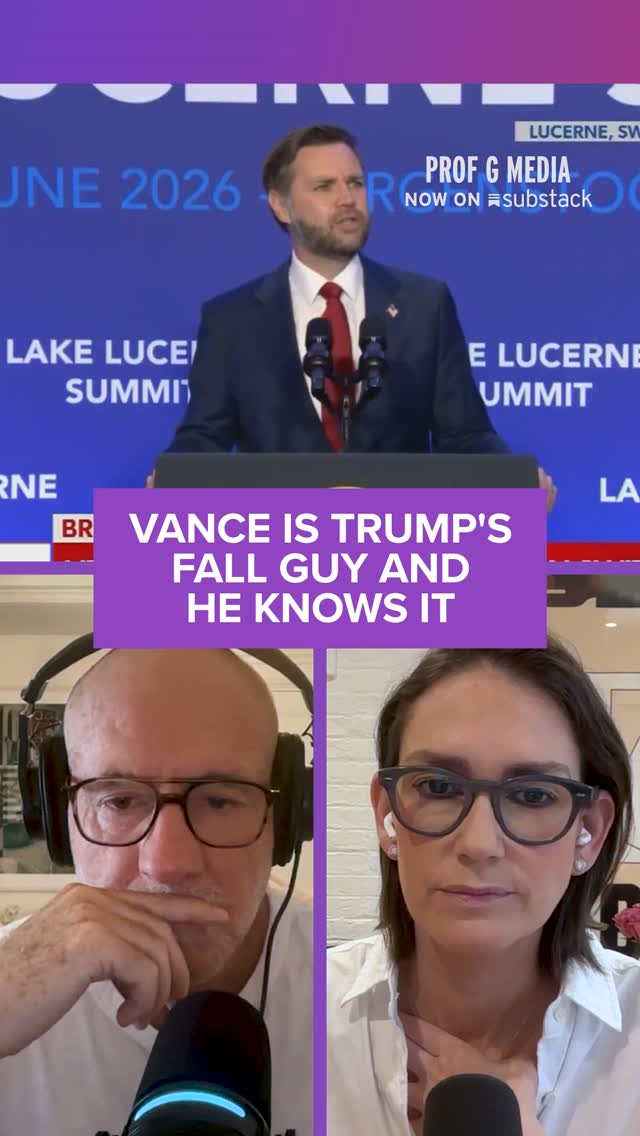 Vance is Trump’s “designated survivor” whenever he needs “plausible deniability”

Vice President JD Vance was Switzerland defending the latest round of peace talks with Iran. Scott Galloway and Jessica Tarlov respond, on Raging Moderates.