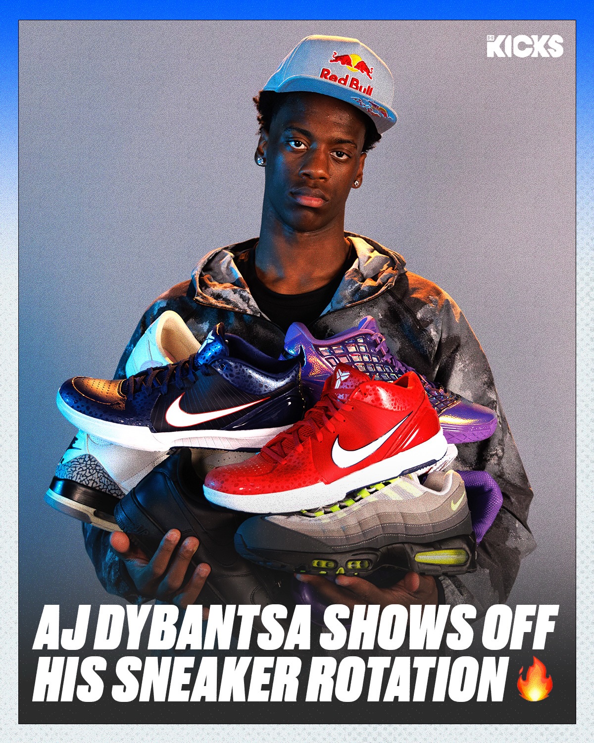 We linked up with @aj.dybantsa ahead of the NBA draft to talk through his sneaker collection 🔥

(📸: @bellikemike)