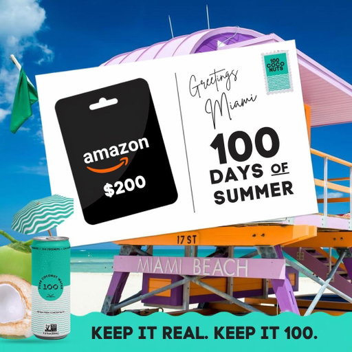 Welcome to the 100 Days of Summer with 100 Coconuts (5th Edition!) 🥥🙌
Every Monday, we’re dropping a brand-new giveaway inspired by iconic vacation destinations, dreamy summer escapes, and postcard-worthy moments.
This week’s giveaway:
✨ $200 Amazon Gift Card
✨ A case of 100 Coconuts
How to enter:
1️⃣ Follow @100Coconuts 
2️⃣Tag someone who needs to follow 100 Coconuts
3️⃣Tag a retailer you’d love to see carrying 100 Coconuts!
Winner announced in our Stories!
Whether you’re beach hopping, road tripping, pool lounging, or just dreaming of your next getaway, we’re bringing summer to you all season long.
100 days.
Endless ways to win.
One unforgettable summer.
Keep it Real. Keep it 100. 🥥☀️✈️
#100DaysOfSummer #100Coconuts #giveaway #amazon #giveawaytime 

Giveaway open to U.S. residents 18+. No purchase necessary. Winner will be selected at random and announced in our Stories. Beware of fake accounts!100 Coconuts will only contact winners from @100Coconuts and will never request payment or financial information to claim a prize. Prize is non-transferable and cannot be exchanged for cash. By entering, participants agree to release and hold harmless 100 Coconuts and its affiliates from any liability related to participation in this giveaway or acceptance of the prize. This giveaway is not sponsored, endorsed, administered by, or associated with Instagram or Amazon.