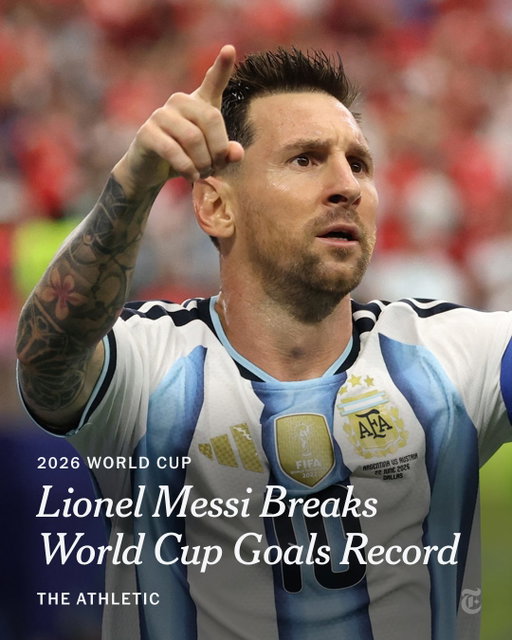 Lionel Messi is now the all-time leading scorer in World Cup history.

Messi, 38, broke Miroslav Klose’s longstanding men’s record when he opened the scoring in Argentina’s Group J victory over Austria.

Messi, who has now scored in six consecutive World Cup matches, then broke Marta’s overall World Cup record when he added a second late on, his 18th World Cup goal.

Argentina’s 2-0 victory means the reigning world champions have secured their place in the knockout round.

Tap the link in bio to follow live updates. Photos by Charlotte Wilson/Getty Images