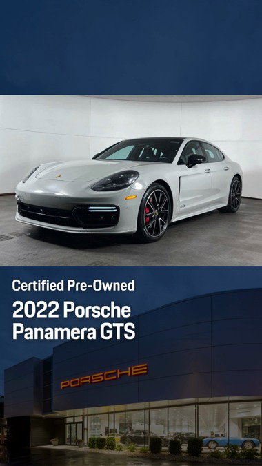 This Certified Pre-Owned 2022 Porsche Panamera GTS combines V8 performance with everyday refinement. Finished with a Black and Carmine Red interior, this AWD Panamera delivers dynamic driving with premium comfort and unmistakable Porsche design. Explore this Panamera GTS at Porsche Greenwich.

#PorscheGreenwich #PorschePanamera #PanameraGTS #PorscheCPO