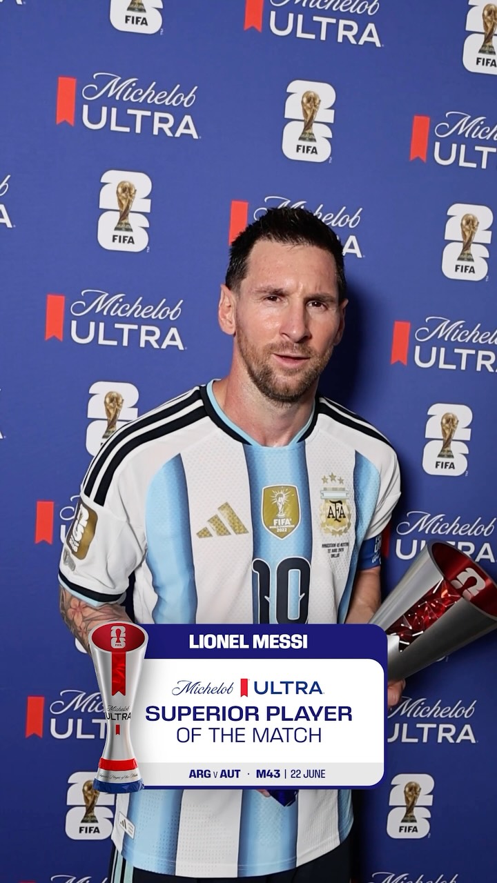 He’s back for more. Cheers to @leomessi on his record-breaking game and 13th Superior Player of the Match trophy. #SuperiorPOTM