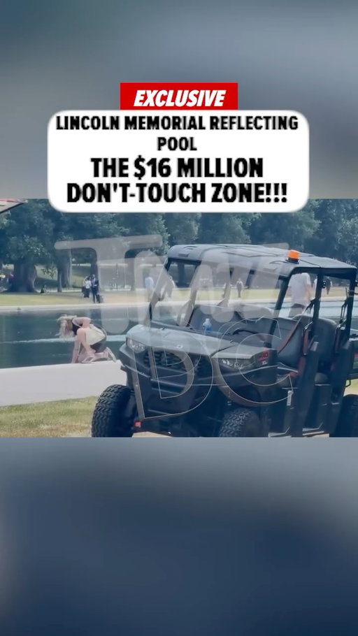 🚨🎟️ The Lincoln Memorial Reflecting Pool is getting treated like the Mona Lisa these days ... and one woman got a ticket to prove it.