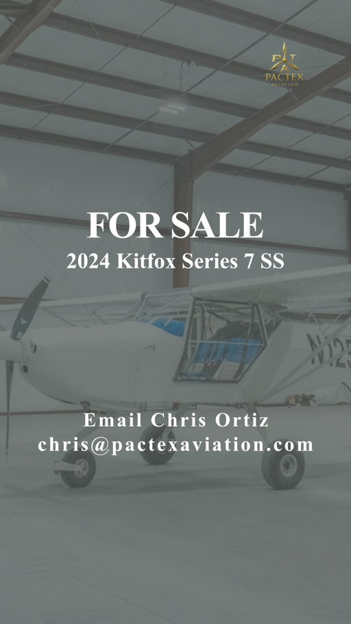 PRICE REDUCED | 2024 Kitfox Series 7 Super Sport | N125D

This 2024 Kitfox Series 7 Super Sport combines exceptional STOL performance, modern Rotax power, and backcountry capability in a lightweight, adventure-ready package.

Rotax 915iS Engine Only 53 Airframe Hours Exceptional STOL Capability Backcountry Ready Panoramic Visibility

Visit the link in our bio for full specifications, photos, and current aircraft inventory.

#kitfoxaircraft #aircraftforsale #kitfoxseries #generalaviation #stol