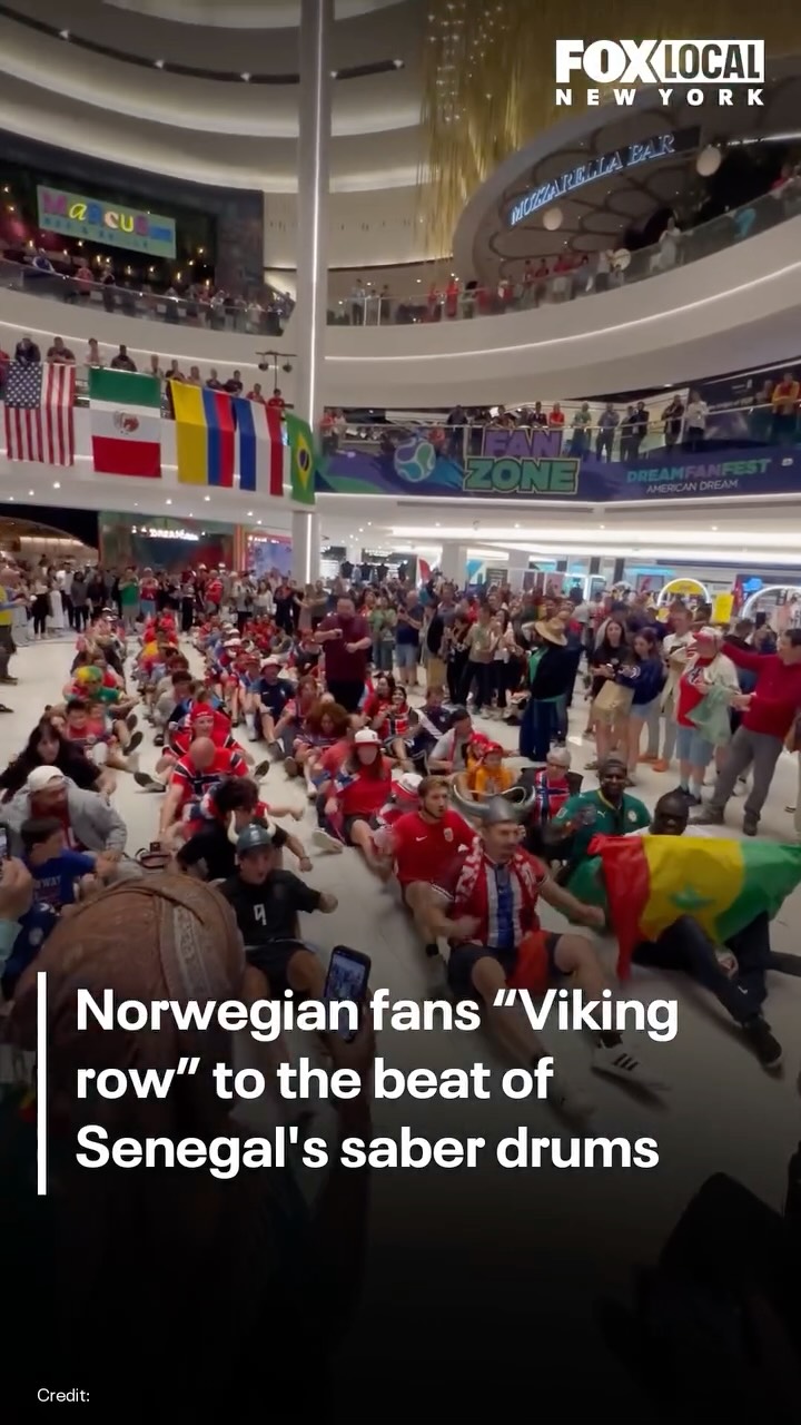 You can row with us! 🪘🚣
Norwegian and Senegalese fans were spotted at American Dream doing the “Viking row” to the beat of Senegal’s famous saber drums. We love "the great American sleepover!” #worldcup2026 #worldcup