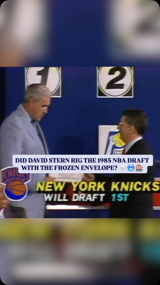 The 1985 NBA Draft Lottery gave us the league’s most famous conspiracy theory. In the first lottery ever, seven envelopes were placed inside a clear drum, and the first one selected would earn the right to draft Georgetown’s Patrick Ewing—the can’t-miss, franchise-changing 7-footer. When NBA Commissioner David Stern reached in and pulled the New York Knicks envelope, fans immediately wondered if the league had just delivered its biggest star to its biggest market. 
Was the envelope frozen? Or did the Knicks envelope get a bent corner after it slammed into the side of the drum, giving Stern a marker to find it? 👀

No proof has ever shown the lottery was rigged, but the timing made the story impossible to kill. New York instantly had its “Ewing Era,” as Patrick Ewing became Rookie of the Year, an 11-time All-Star, and the face of a brutal 1990s Knicks team that battled Michael Jordan’s Bulls every spring. They came painfully close losing Game 7 of the 1994 NBA Finals and returning to the Finals in 1999 but never got the championship.

.
.
#nbadraft #newyork #newyorkknicks #patrickewing #jalenbrunson