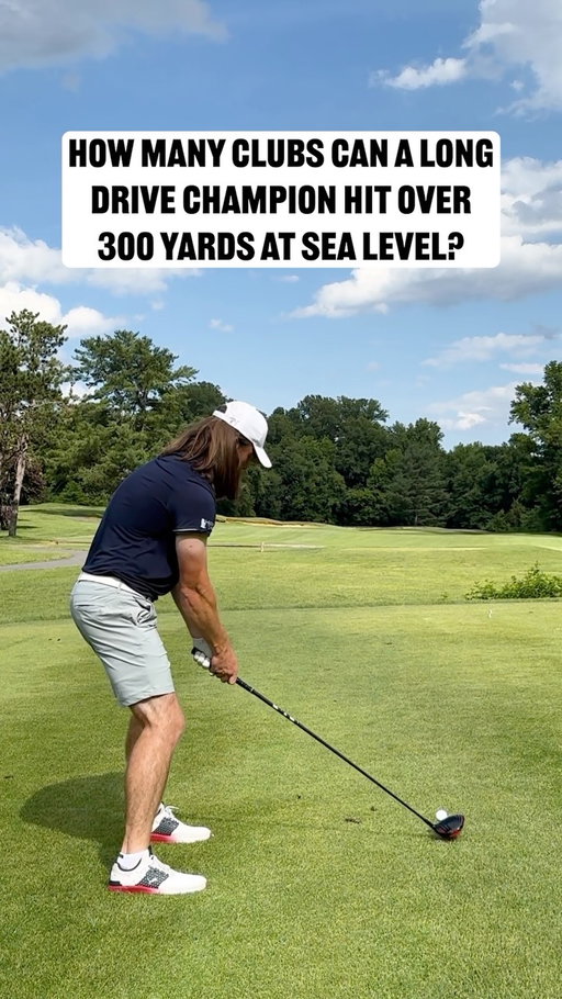 Here’s how many clubs I can hit over 300 yards! Had to start pushing myself a bit on the 5-iron 🤣🤣