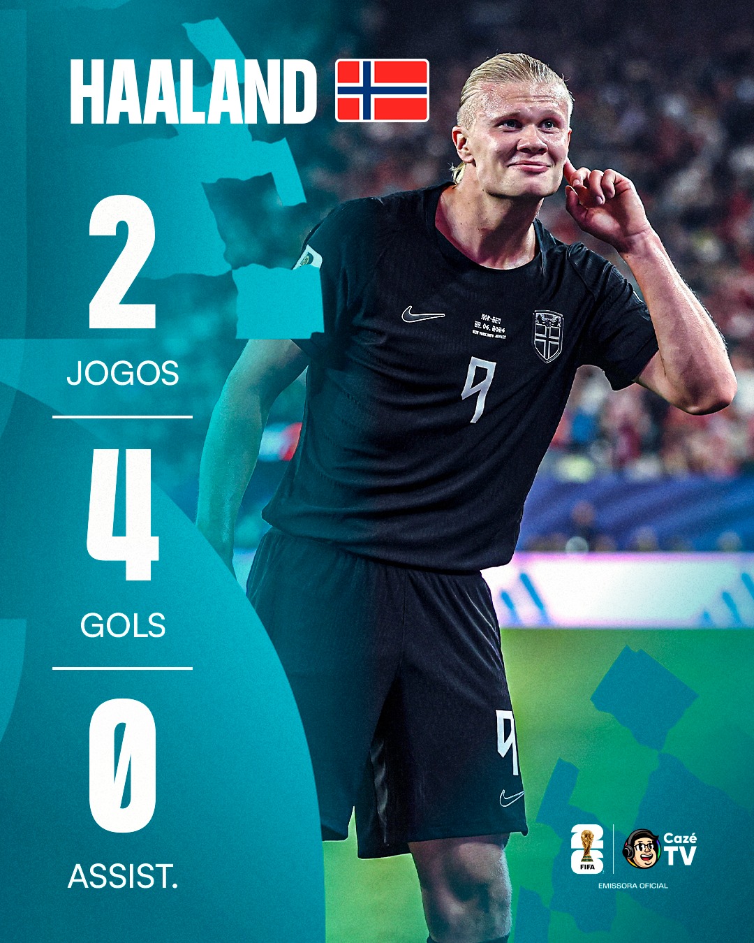 Erling Haaland. E contando. Será que sabe fazer gol? 🥶☄️

🇳🇴🇸🇳 ESTAMOS AO VIVOOOO PRA NORUEGA X SENEGAL!!! VEM PRA TELA DA CAZÉTV! 𝐒𝐄 𝐓𝐄𝐌 𝐂𝐎𝐏𝐀, 𝐄𝐒𝐐𝐔𝐄𝐂𝐄! 😮‍💨

#CopaNaCazéTV #cztv16 #TempoRealCazéTV