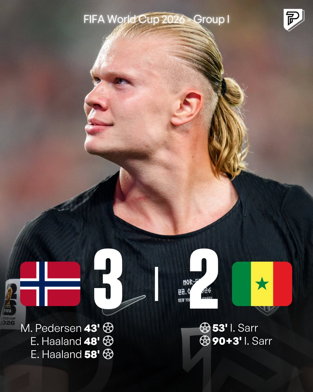 Norway held on for a thrilling 3-2 win over Senegal tonight. 🇳🇴🔥

Erling Haaland led the way with a brace as Norway built up a lead, before surviving a late Senegal push to hang on for three huge points in Group I.

Haaland keeps delivering, and Norway are proving they belong in the conversation. 👀⚽️

#Pubity #WorldCup #Football #Worldcup2026