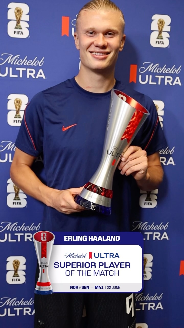Your @MichelobUltra Superior Player of the Match is Erling Haaland. 👑

 #FIFAWorldCup #SuperiorPOTM