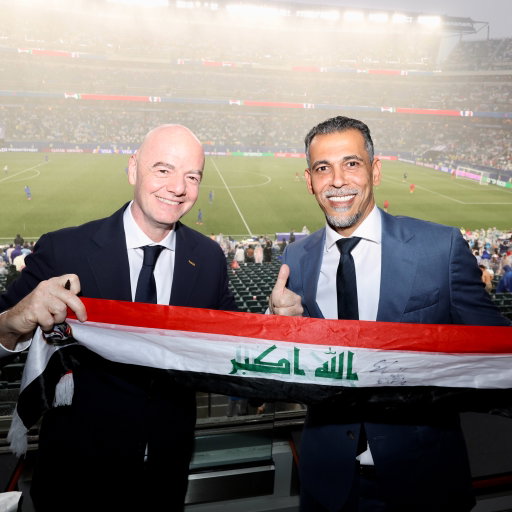 I really enjoyed watching 🇮🇶 Iraq play 🇫🇷 France alongside Iraqi Football Association President Younis Mahmoud. 🤝

President Younis’ energy is really refreshing and we also spoke about how we can work together to ensure his nation become a regular on the world stage. Football can really bring people together and inspire ambition, and we hope that @iraqnt_en can encourage children back home and all over the world to dream big. ⚽❤️

#FootballUnitesTheWorld