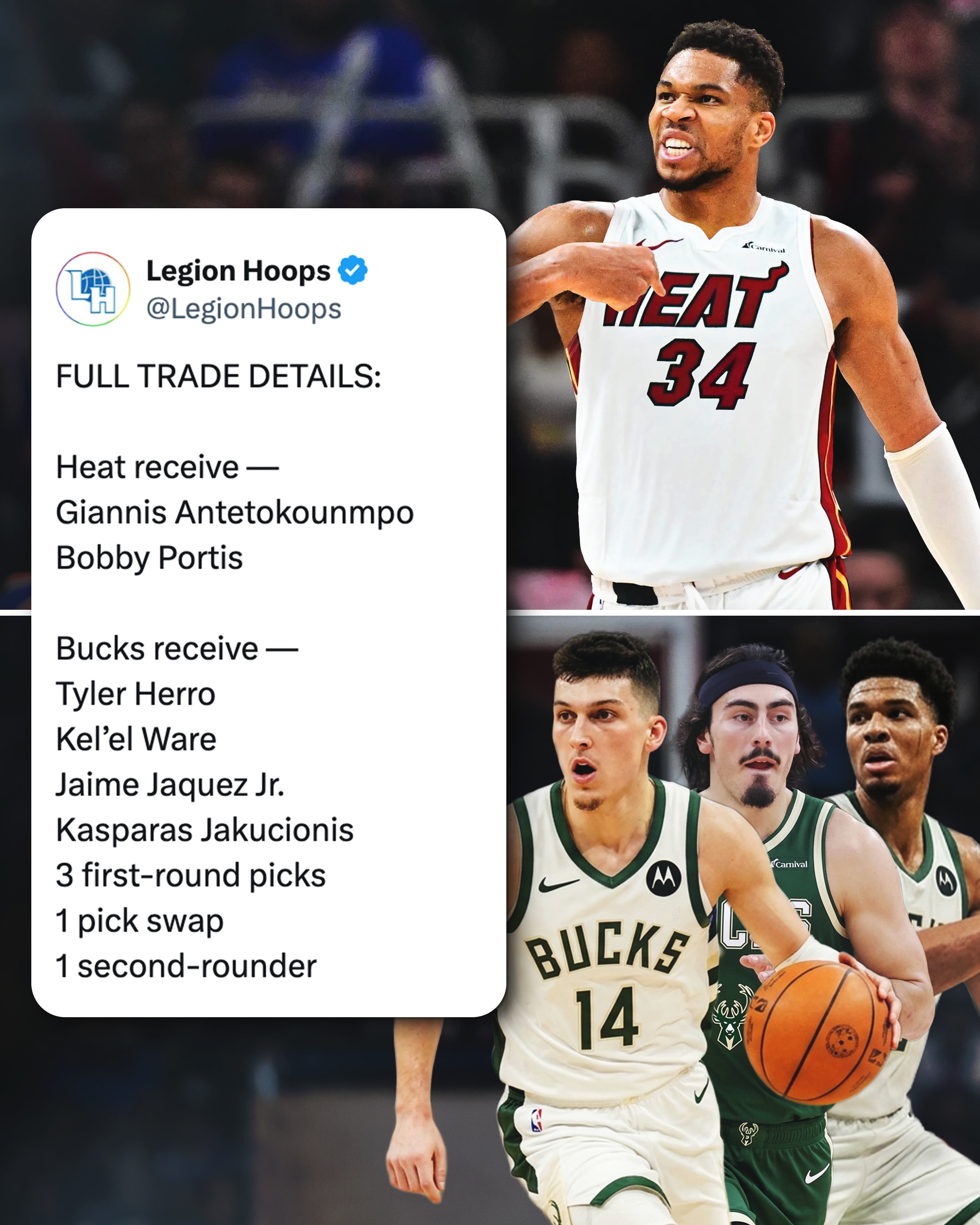 It’s finally over, Giannis is a member of the Miami Heat. WOW. 🔥🙌
