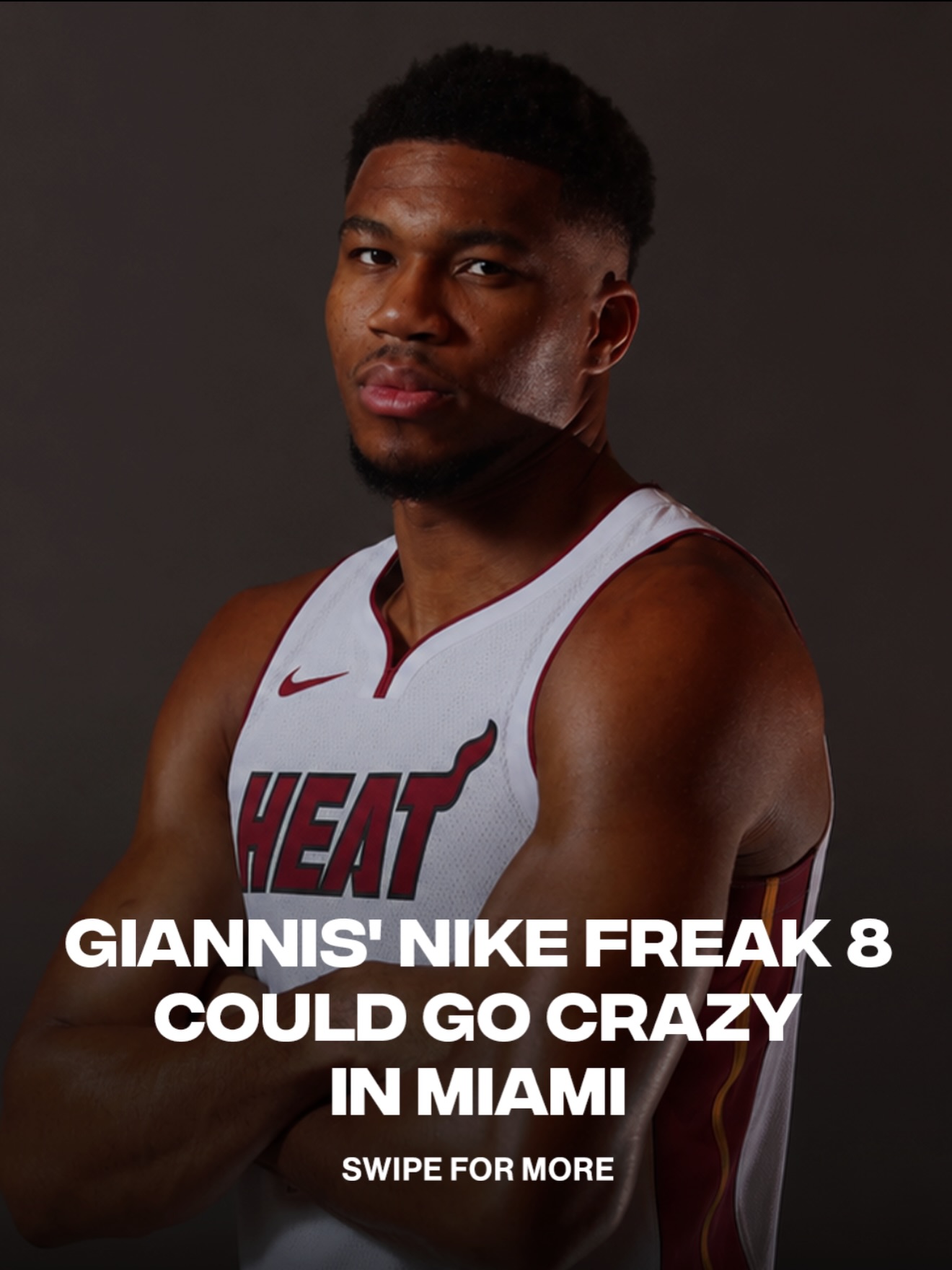 @giannis_an34 has officially been traded to the Miami Heat, so we imagined how his PEs could look in their new home 👀

📸: Getty