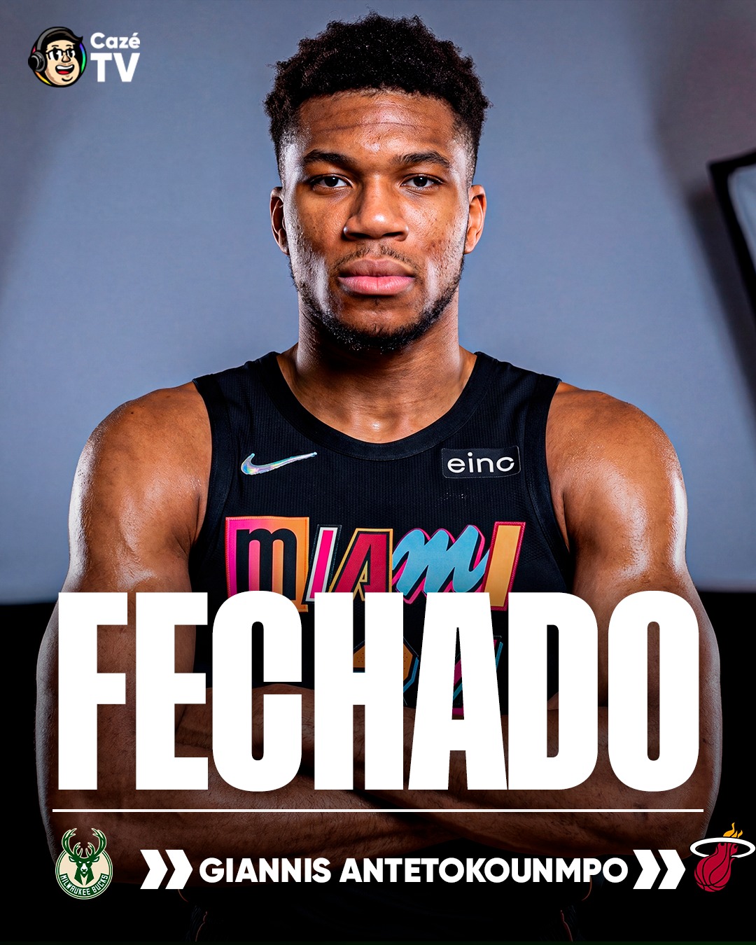 🚨🚨🚨 BOMBA NA NBA, FILHO! 

GIANNIS ANTETOKOUNMPO É O NOVO REFORÇO DO MIAMI HEAT! O JOGADOR DEIXA O BUCKS EM UMA TROCA. 🏀

Miami Heat vai receber: Giannis Antetokounmpo e Bobby Portis;

Bucks vai receber: Tyler Herro, Kel’el Ware, Jaime Jaquez Jr, Kasparas Jakucionis, três escolhas de 1º round e uma de 3º.

😨😱😱😱😱

🗞️ | @ShamsCharania | ESPN 

#NBA #OutrosEsportes #CoberturaCazéTV #cztv16
