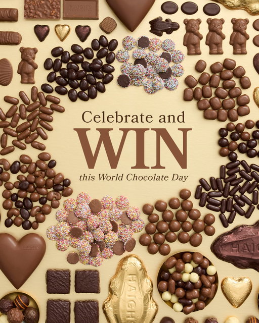 Competition now closed. Thank you to everyone that entered.
Congratulations to the winners: Renae K, Ursula K, Natasha M, Paul D, Simone M
Winners have been contacted directly.

In celebration of World Chocolate Day, we are giving five lucky Haigh's lovers the chance to win a special hamper to celebrate and indulge in. These exclusive hampers include our new limited edition release handcrafted just for World Chocolate Day. 🍫

Enter via the link in our bio.

Enter before 9am Tuesday 30th June for your chance to win. Winners will be announced on our website and contacted direct via email.