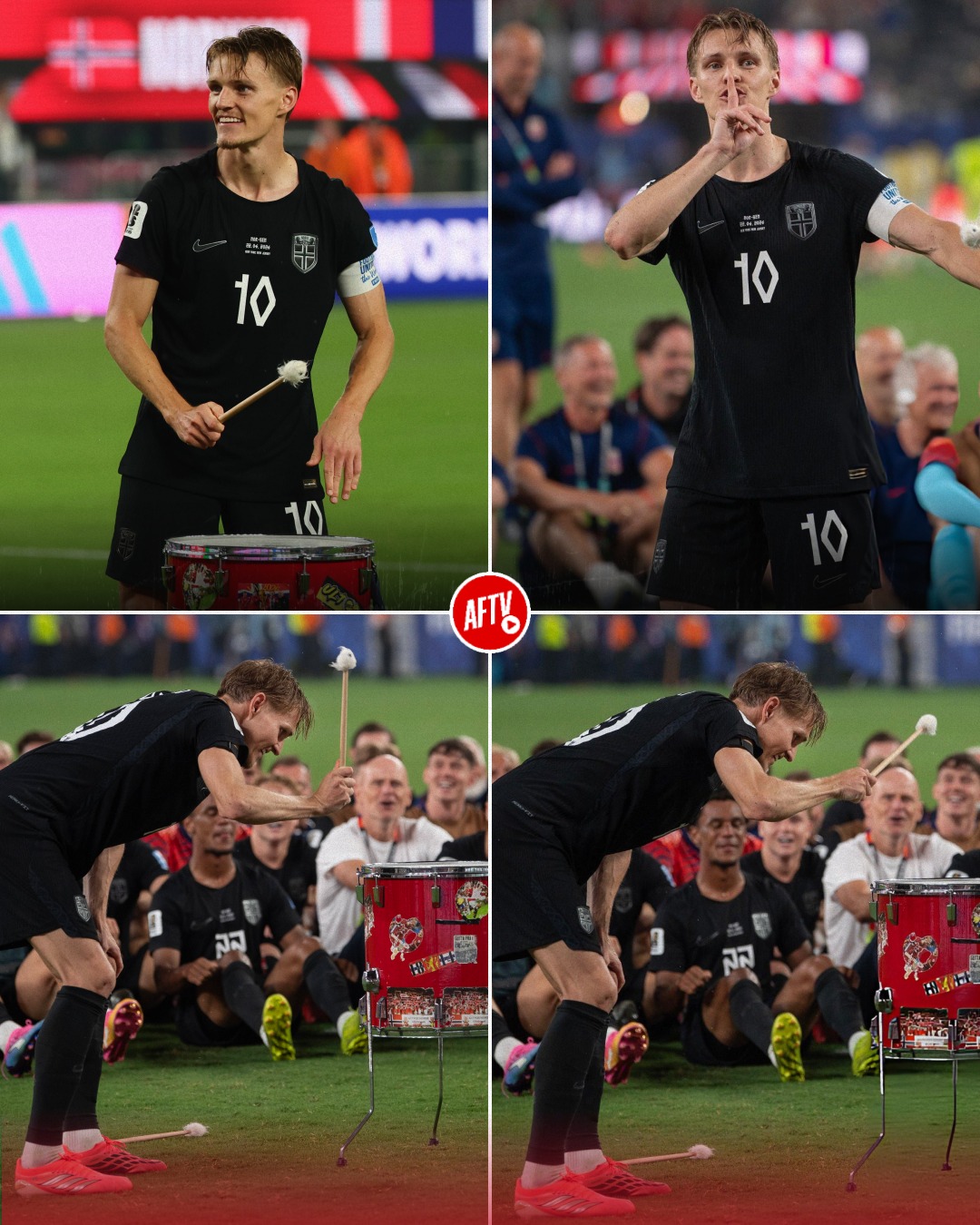Martin Ødegaard led Norway's players and supporters in the iconic Viking Row after they booked their place in the World Cup knockout stages! 🔥🇳🇴

Leading on and off the pitch. 𝐎𝐔𝐑 𝐂𝐀𝐏𝐓𝐀𝐈𝐍! 🫡❤️