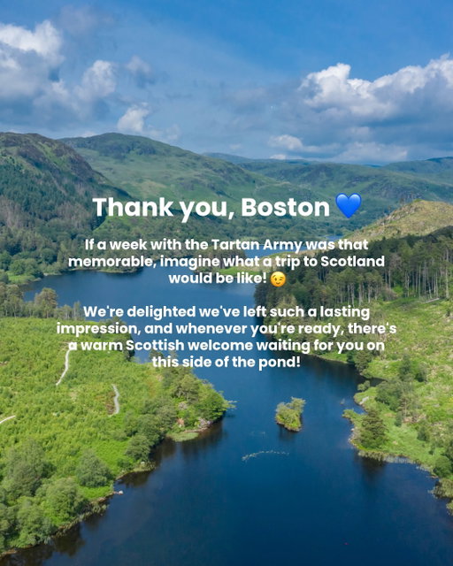 The Tartan Army brought the party, but Scotland’s got the after party! 😉🥳🏴󠁧󠁢󠁳󠁣󠁴󠁿

We can’t wait to see what Miami brings 🙌⚽️

#Scotland #VisitScotland #ScotlandTravel #TartanArmy @meetbostonusa @bostonglobe