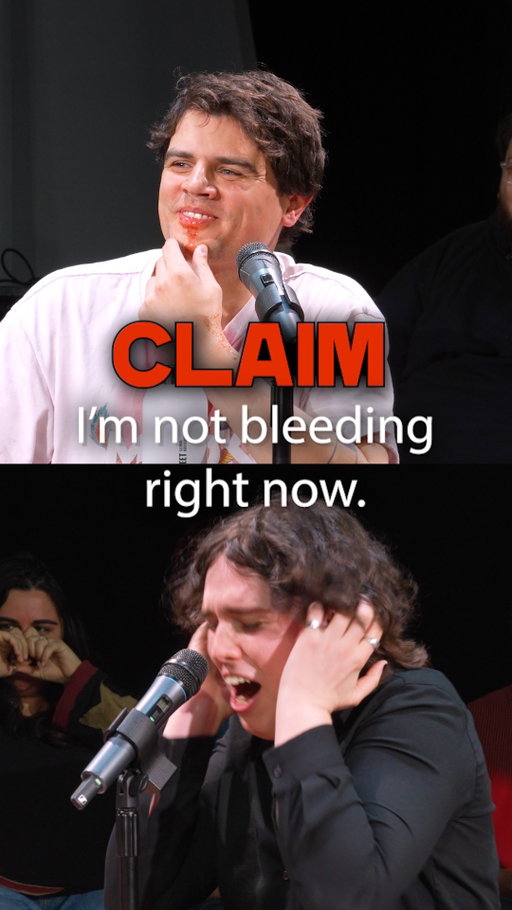 "I'm not bleeding right now."

20 Comedians VS One Maybe Bleeding Guy - FULL DEBATE on YouTube!

✂️🎞️ + 🎥 @andrewfordspoleti

Follow me! @stevxnroberts

#debate #jubilee #surrounded #livecomedy #comedy