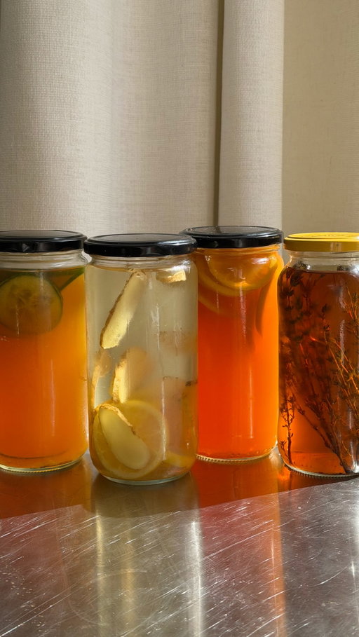 When I posted my iced tea jars on stories I did NOT expect that many of you to be sliding in asking for them… but here we are! So I’ve rounded up 4 of my faves for hot summer days so you can make them too. The most refreshing, cooling, hydrating little jars, and the easiest batch-brew situation to keep stocked in your fridge all week. So here we have...

🍋 lemon earl grey - Add the tea bags to the boiling water and brew for 5 mins, remove the tea bags and add the lemon slices and chill

🌿 Cramp tea (Raspberry Leaf & Thyme) - Add 3 tbsp of raspberry leaf tea and thyme sprigs to the boiling water, brew for 5 minutes, remove the raspberry tea and leave the thyme and chill

🥒 jasmine green tea & cucumber - Jasmine Green Tea & Cucumber Iced Tea - Brew the jasmine tea for 5 mins, remove and allow the tea to cool completely, add the cucumber slices and chill

🍯 lemon honey & ginger - Lemon, Honey & Ginger Iced Tea - Add the ginger, lemon slices, honey to your jar, add boiling water and chill