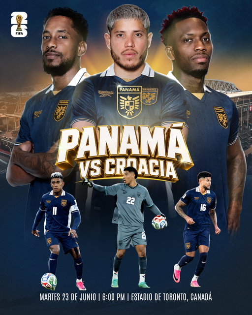 DÍA DE LUCHAR POR EL SUEÑO 🇵🇦🔥

Volvemos a la cancha con la ilusión intacta y el corazón de todo un país detrás🇵🇦❤️.

Panamá🇵🇦🆚🇭🇷Croacia
📅 23 de junio
🕖 6:00 p.m. (hora de Panamá)
🏟️ Toronto Stadium
📺 @tigosportspa @deportesrpc @tvmaxdeporte 

#MareaQueLate