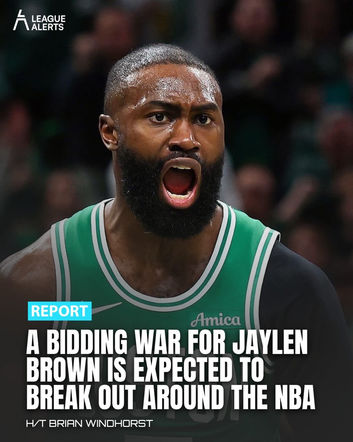 Multiple teams are bracing for a fight over Jaylen Brown, with Boston reportedly committed to moving him this offseason regardless of how the Giannis sweepstakes plays out.