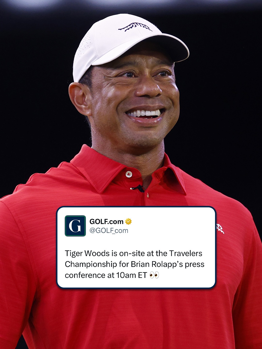 Tiger Woods has been spotted at the Travelers Championship 👀 🐅