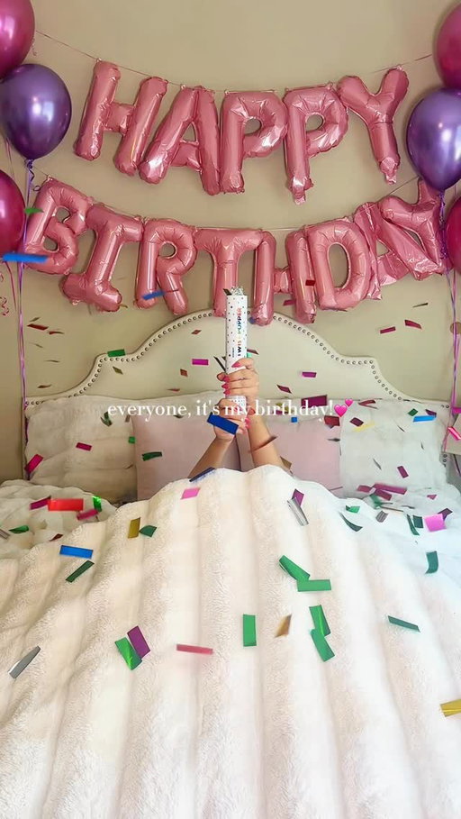 Everyone it's my BIRTHDAY! Let's celebrate all week long!

I just had to start by posting one of my most viral reels to celebrate! With almost 100k views on this reel last year, it's definitely one that I've been asked if it's AI...nope! It's my bedroom all set up for this fun one and done shot...lol!

#happybirthday #birthdayballons #confetti #viral #birthdaytrend