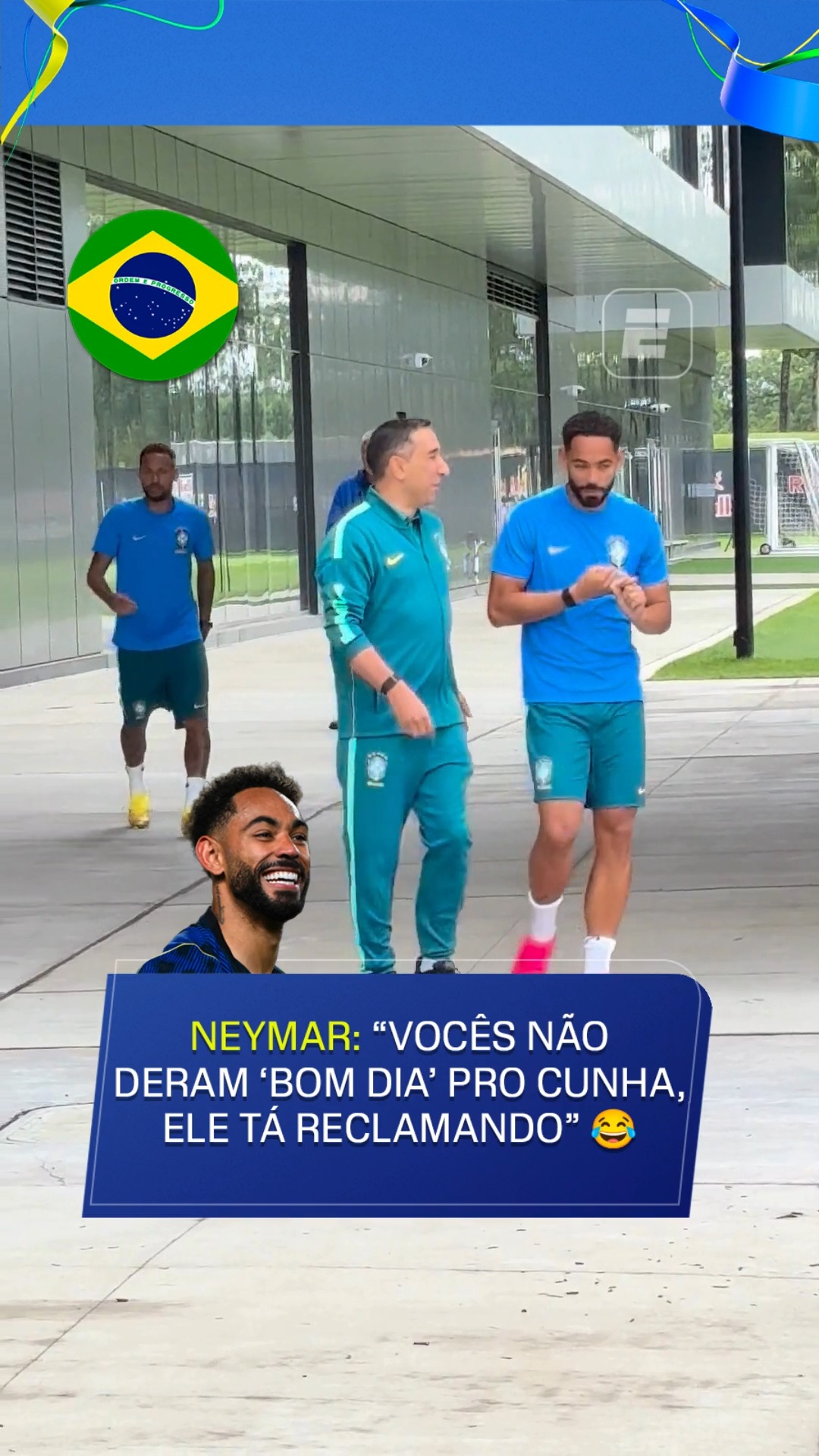 O CUNHA RECLAMOU 😂

Neymar falou que o Matheus Cunha ficou chateado que não recebeu um 'bom dia'.

👉 Assista à Copa do Mundo FIFA pela CazéTV no #DisneyPlus, sem custo adicional.

#ESPN2026 #FIFAWorldCup