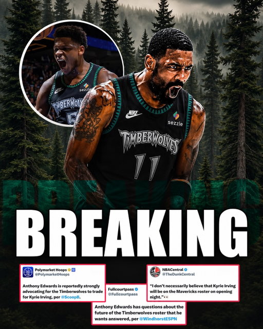 Will we see Kyrie Irving alongside Anthony Edwards in a Timberwolves uniform next season 🥶
#KyrieIrving