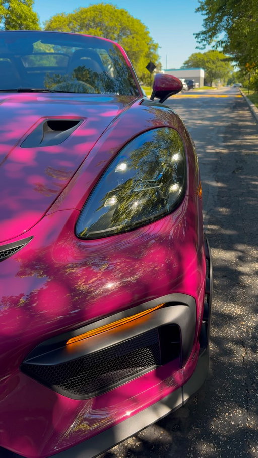 Fresh Arrival. 2024 Spyder RS painted in Ruby Star Neo @tomwoodporsche @porsche