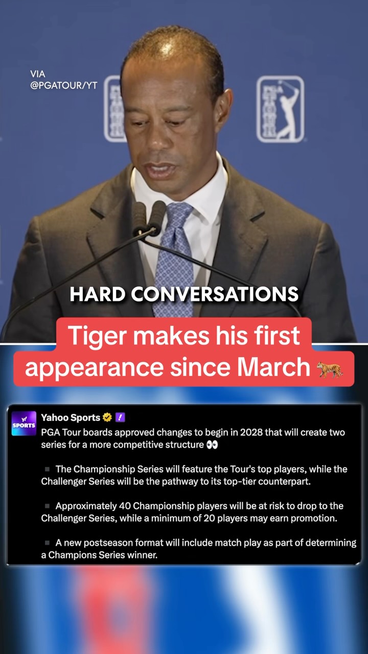 Tiger Woods introduced PGA Tour CEO Brian Rolapp at the Travelers Championship, who revealed new competitive changes 👀 

(via PGATOUR/YT)