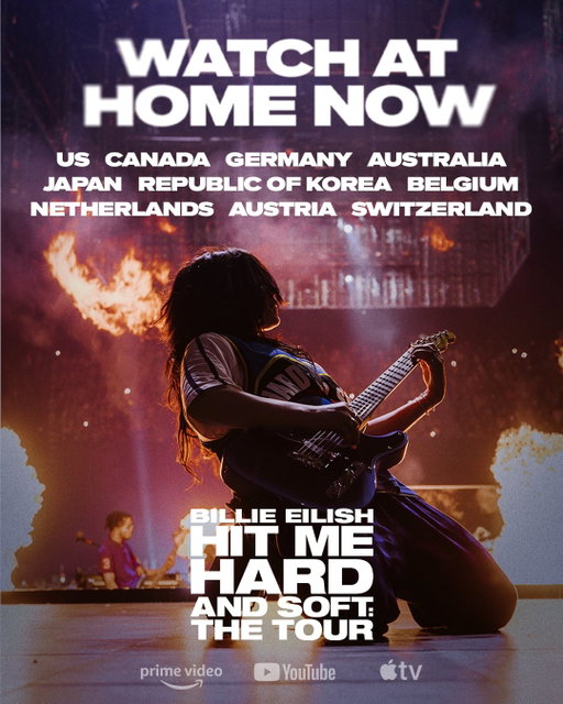 Bring the movie home with you. 💙 Watch HIT ME HARD AND SOFT: THE TOUR on Digital.