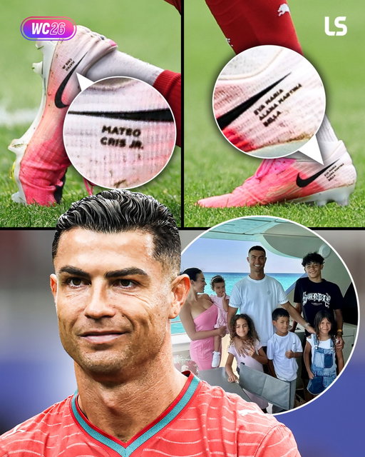 Cristiano Ronaldo’s World Cup boots feature the names of his five children 👶👟

Honouring his family during his last dance ❤️