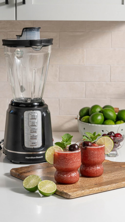 It wouldn’t be summer without a refreshing blended drink. That’s why @hamiltonbeach products are a must in my kitchen. 

To bring this cherry lime slushy together, I am using the Hamilton Beach PowerBlend Duo. Its 825 watts of ice-crushing power easily pulverizes the frozen cherries and ice into a perfectly smooth texture without leaving any random chunks behind. Best of all, it features a patented quiet design, so you can mix up a batch of drinks or morning smoothies without waking up the whole house.

Frozen Cherry Limeade (Makes 2)

1.5 cups frozen cherries
2 oz fresh lime juice
2 to 3 tablespoons sugar
4-6 ounces water
1 cup ice
3 ounces spirit of choice, optional

Instructions

Add all ingredients to a blender and blend until completely smooth and slushy. Pour evenly into two rocks glasses and garnish with a cherry, a lime wheel, and fresh mint.

#cherrylimeade #frozendrinks #summerdrinks